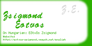 zsigmond eotvos business card